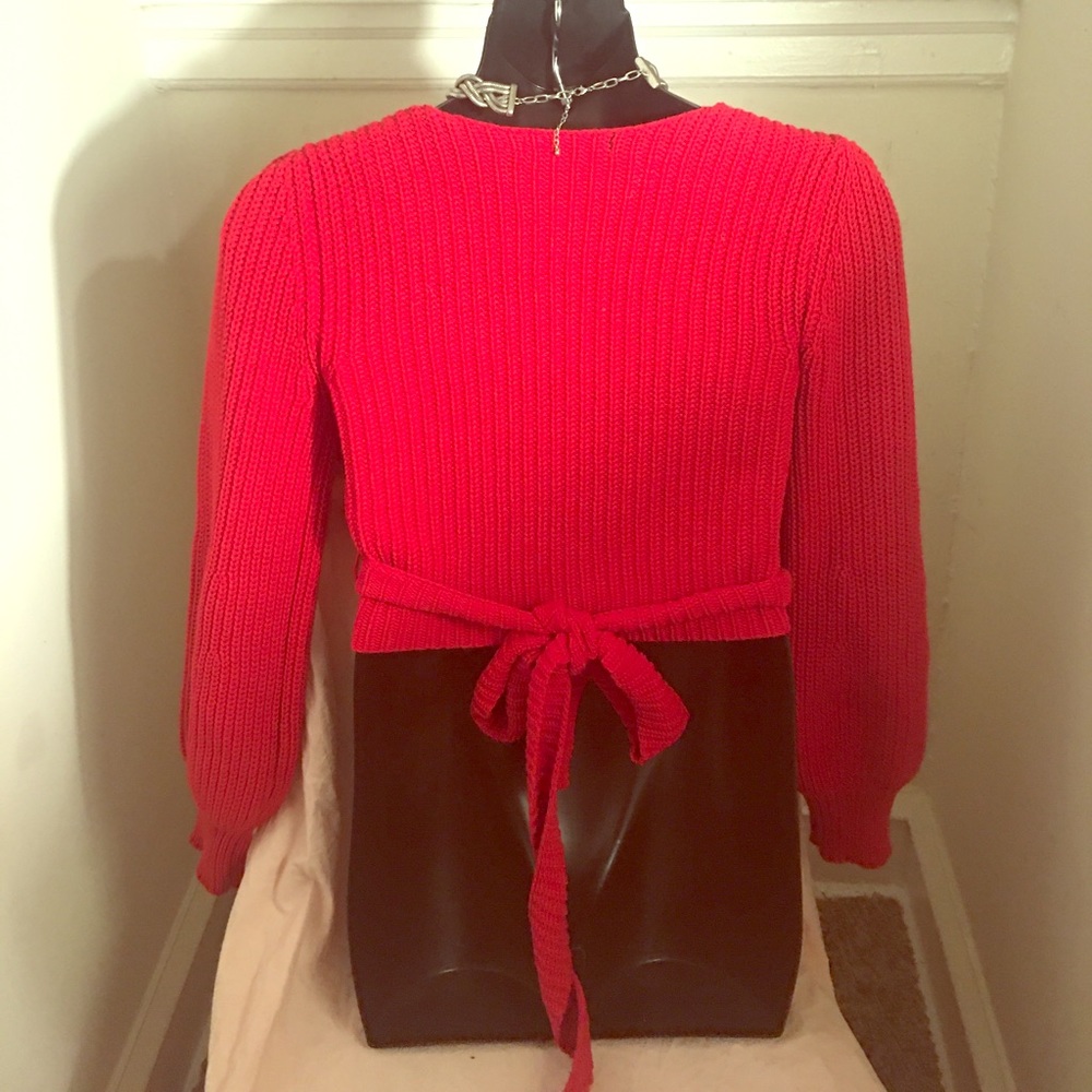 Knit wrap top